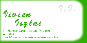 vivien iszlai business card